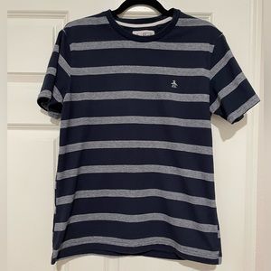 Original Penguin Navy and White Horizontal Stripe Tee
